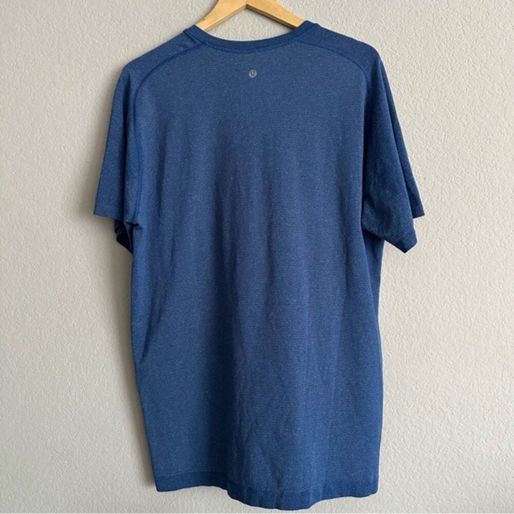 Lululemon Metal Vent Tech Short-Sleeve Shirt Men's Original Slim Fit Blue Sz XL - Picture 2 of 10